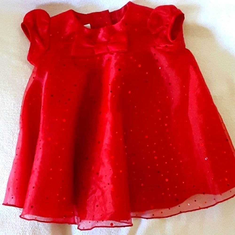 Infant GIRLS Red Sequin Party and Holiday Dress